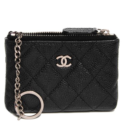 petit maroquinerie chanel|Chanel keychain pouch.